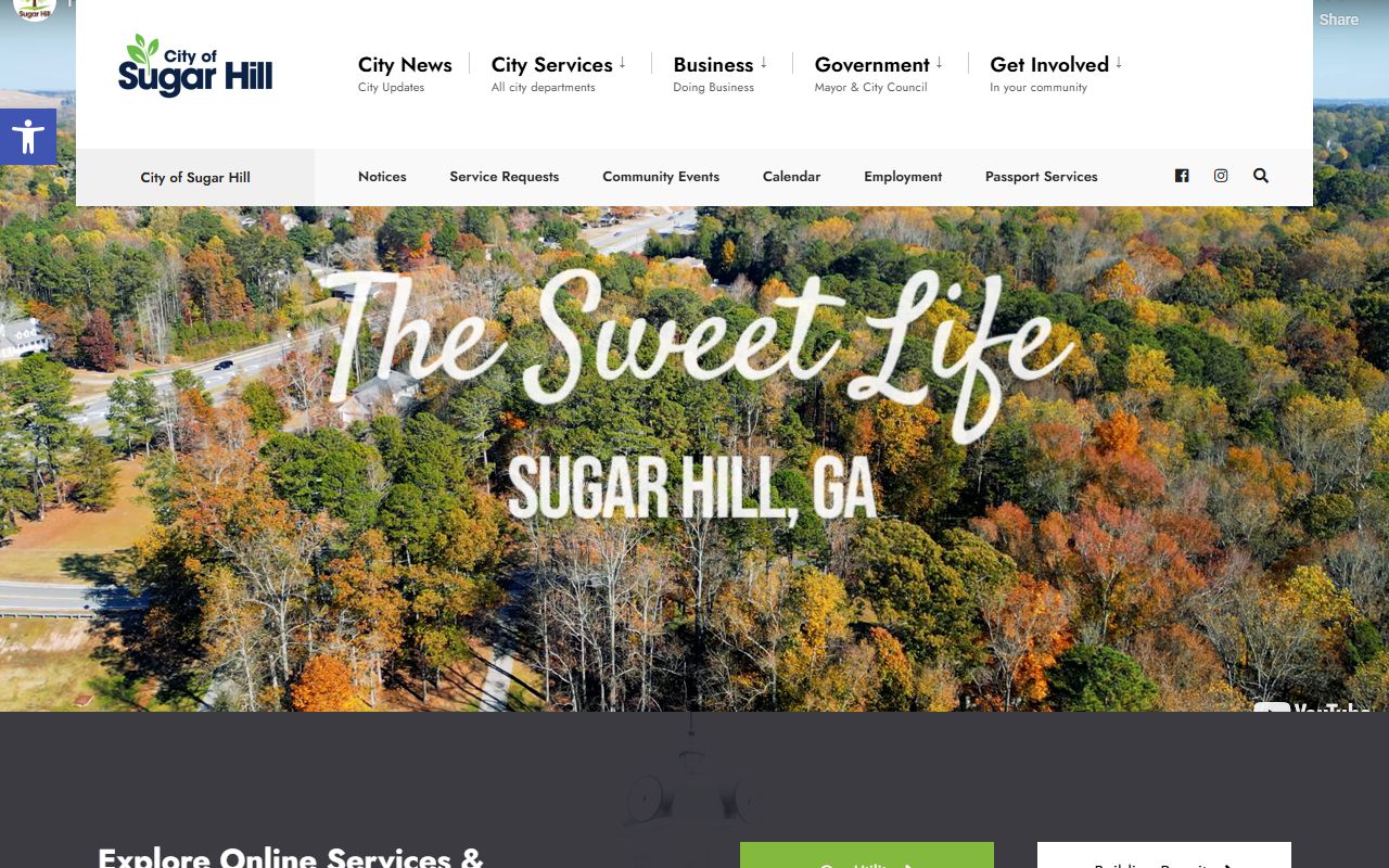 Sugar Hill city government website for Sugar Hill court records