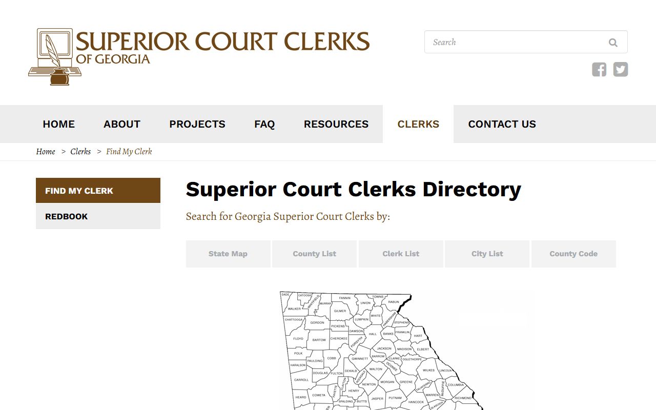 Bartow County listed in the Georgia Superior Court Clerks Find My Clerk directory