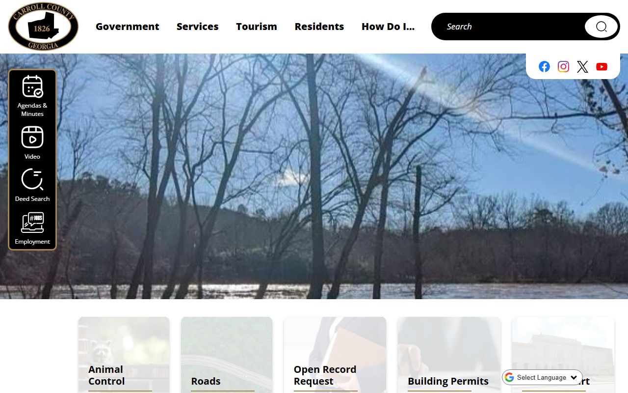 Carroll County Georgia government website for court records access